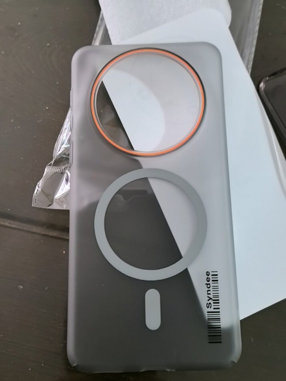 Premium Matte MagSafe Case | Grey Orange Contrast